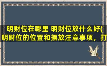 明财位在哪里 明财位放什么好(明财位的位置和摆放注意事项，打造财运好风水)